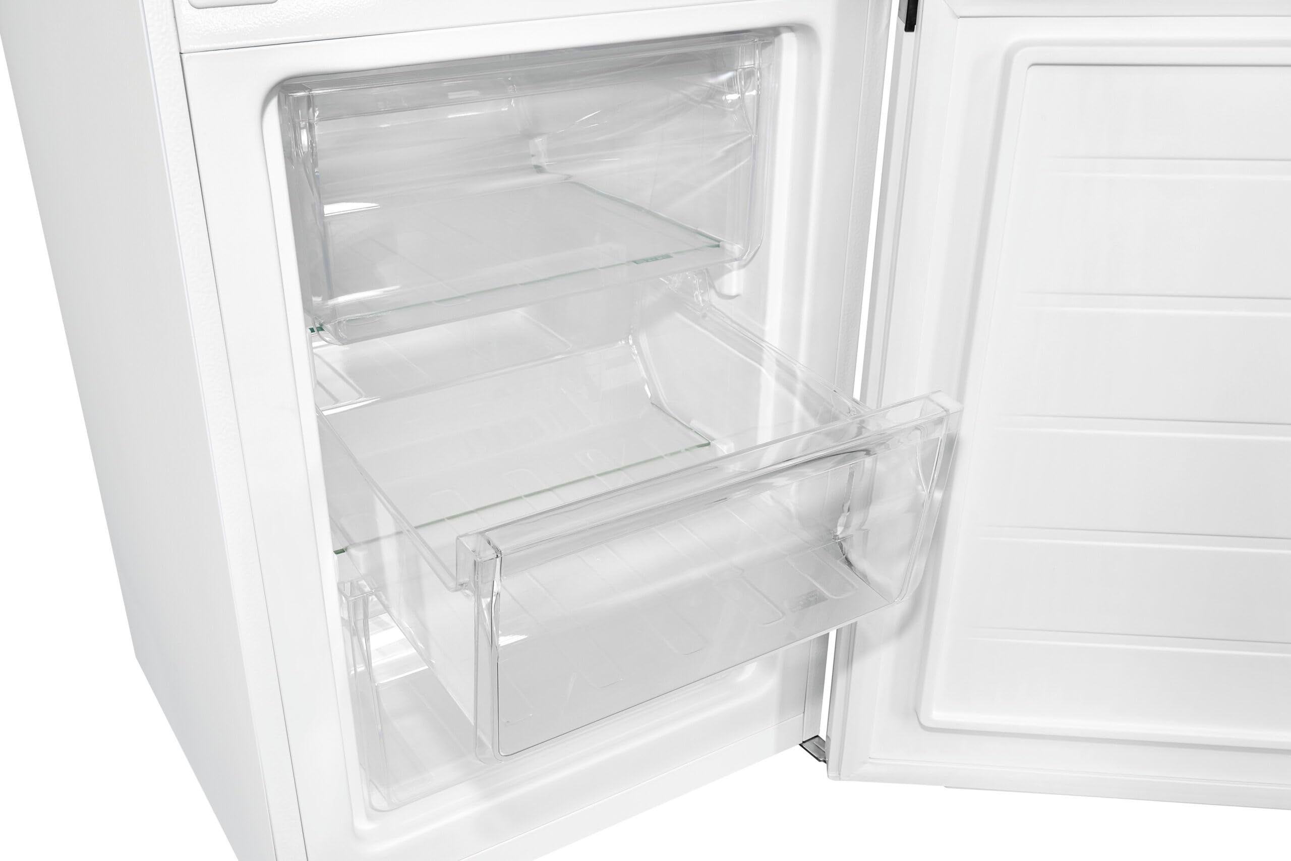 Exquisit® Frigorífico Combi Blanco 159L Clase C Puerta Reversible | Control electrónico, alarma de puerta, enfriamiento rápido, iluminación LED y medidas 144,0 x 47,4 x 49,5 cm