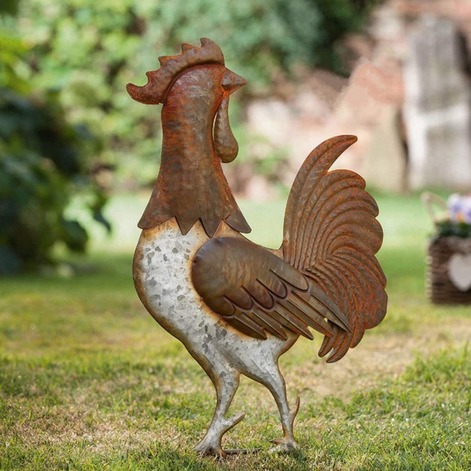 Nouveauté cadeau statue coq de jardin en métal sculpture décoration d'intérieur Koliyn