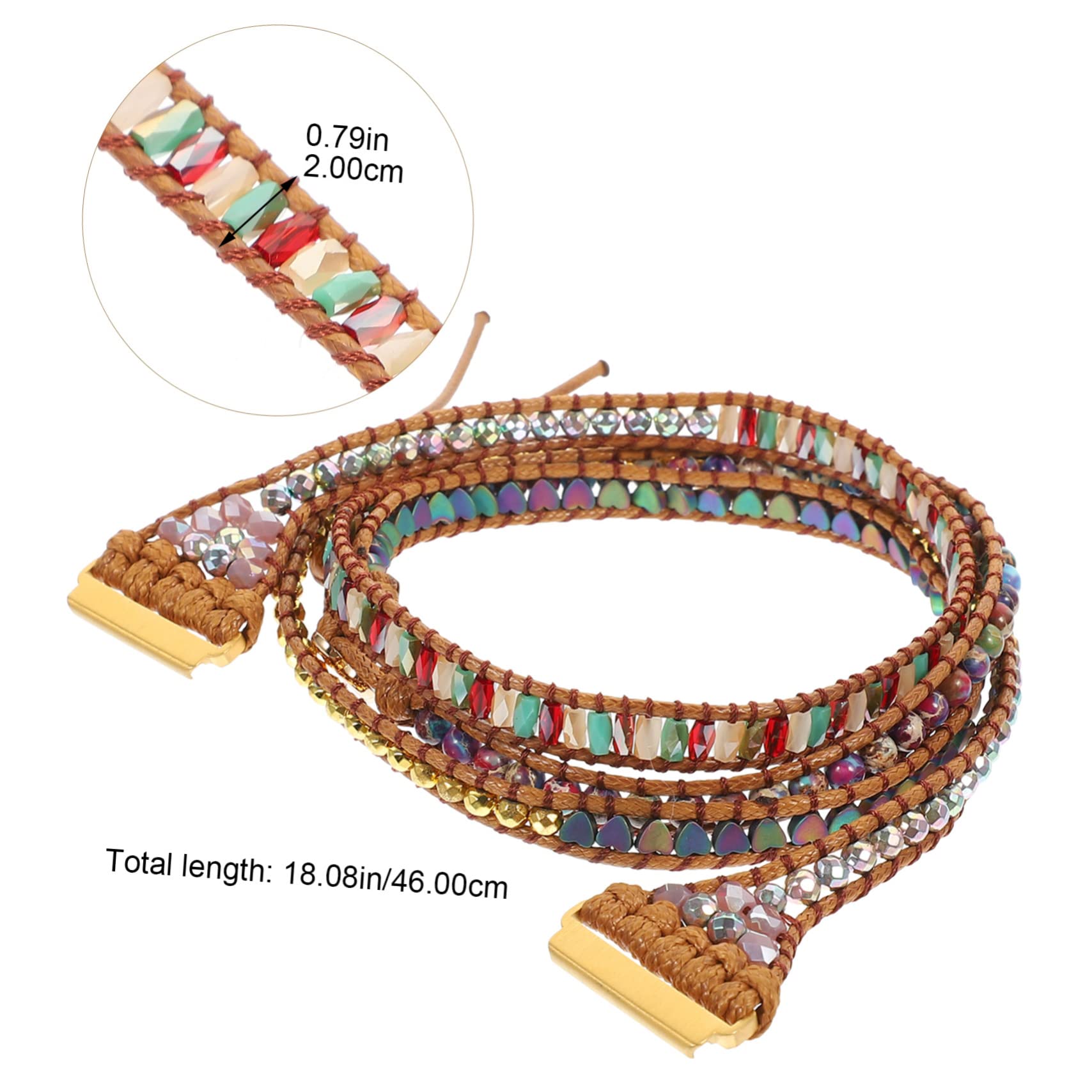 DOITOOL Lot De 5 Bracelets De Montre Décoratifs En Pierre Tissée Pour Montre Connectée Légers Confortables Et Faciles À Installer