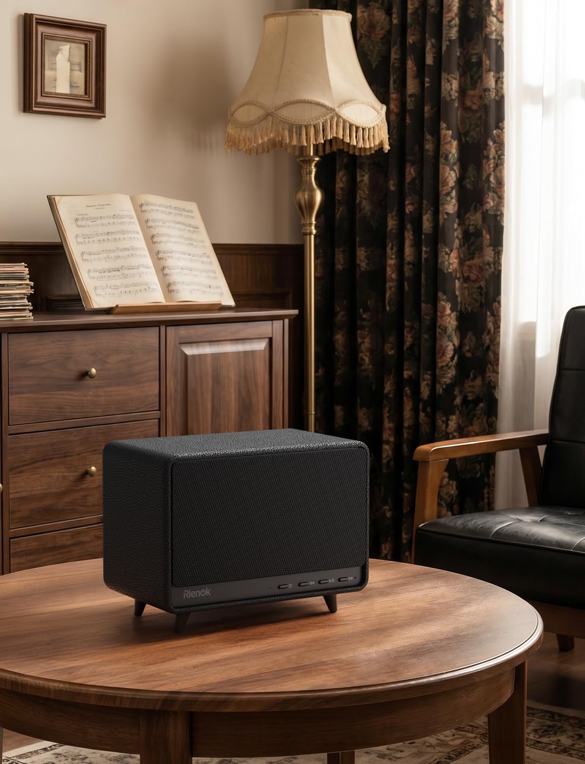 RIENOK Altavoz Bluetooth 40W Potente Tweeter y Woofer Autonomía 24H Bluetooth 5.3 Sonido Estéreo Inalámbrico Función Llamadas Manos Libres Apoy AUX, Tarjeta TF, Memoria USB