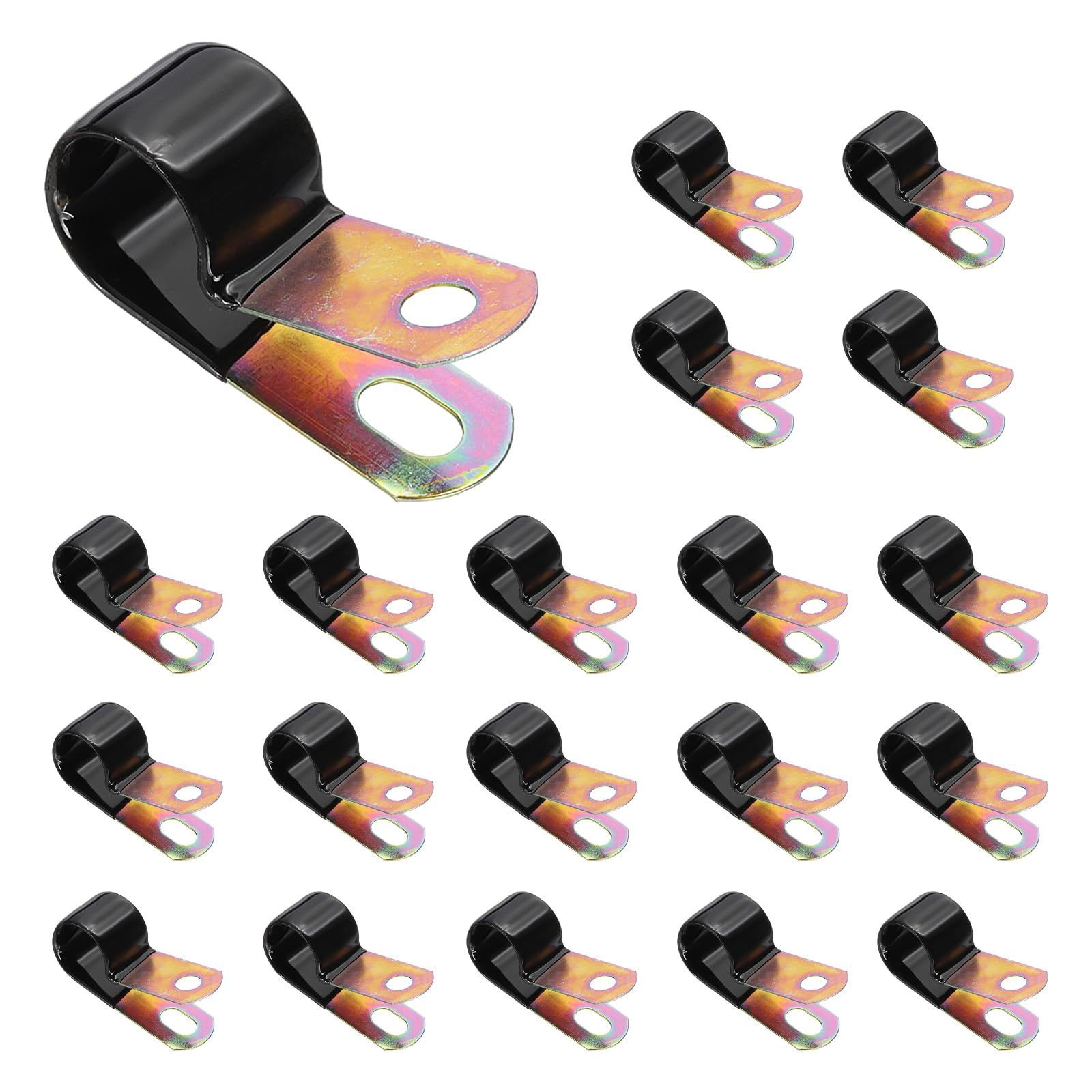 PATIKIL 5/8 Inch Vinyl Coated Cable Clamps
