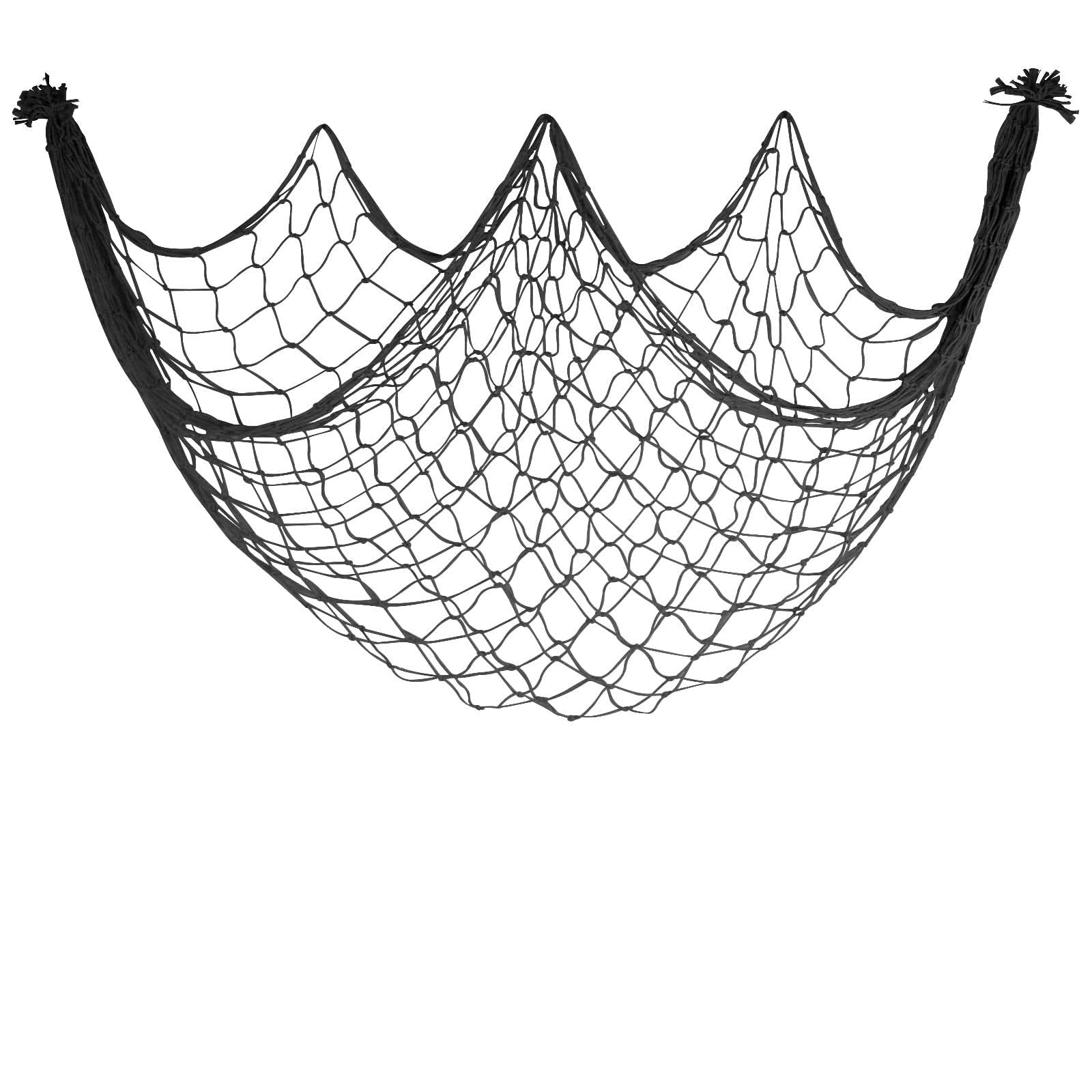 Fish Net Decorations for Party, Black Fishing Nets Pirate Halloween Decor