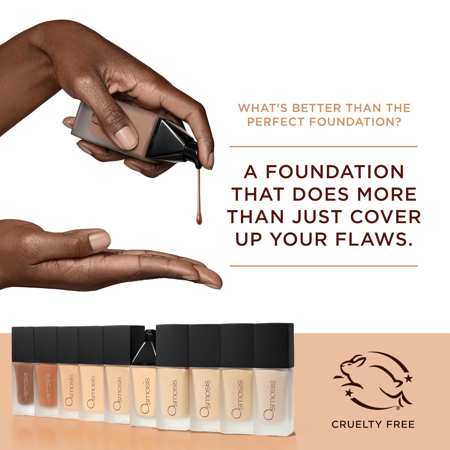 Osmosis Flawless Foundation, Lightweight Liquid Makeup, Medium To Full Coverage, Matte Finish, 10 Shades, 1 Fl Oz - Image 3