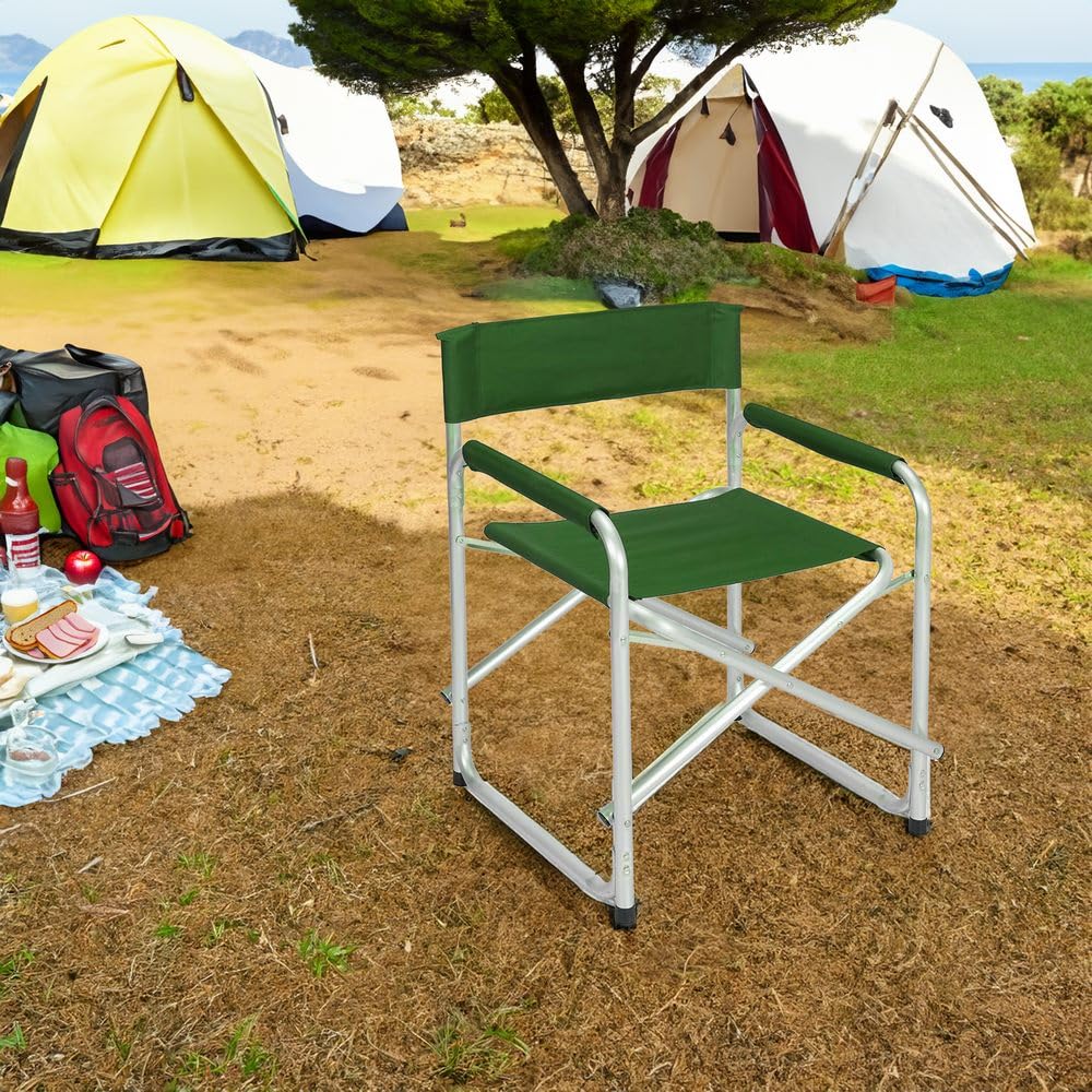 Silla de playa plegable para pesca con diseño director de aluminio y loneta