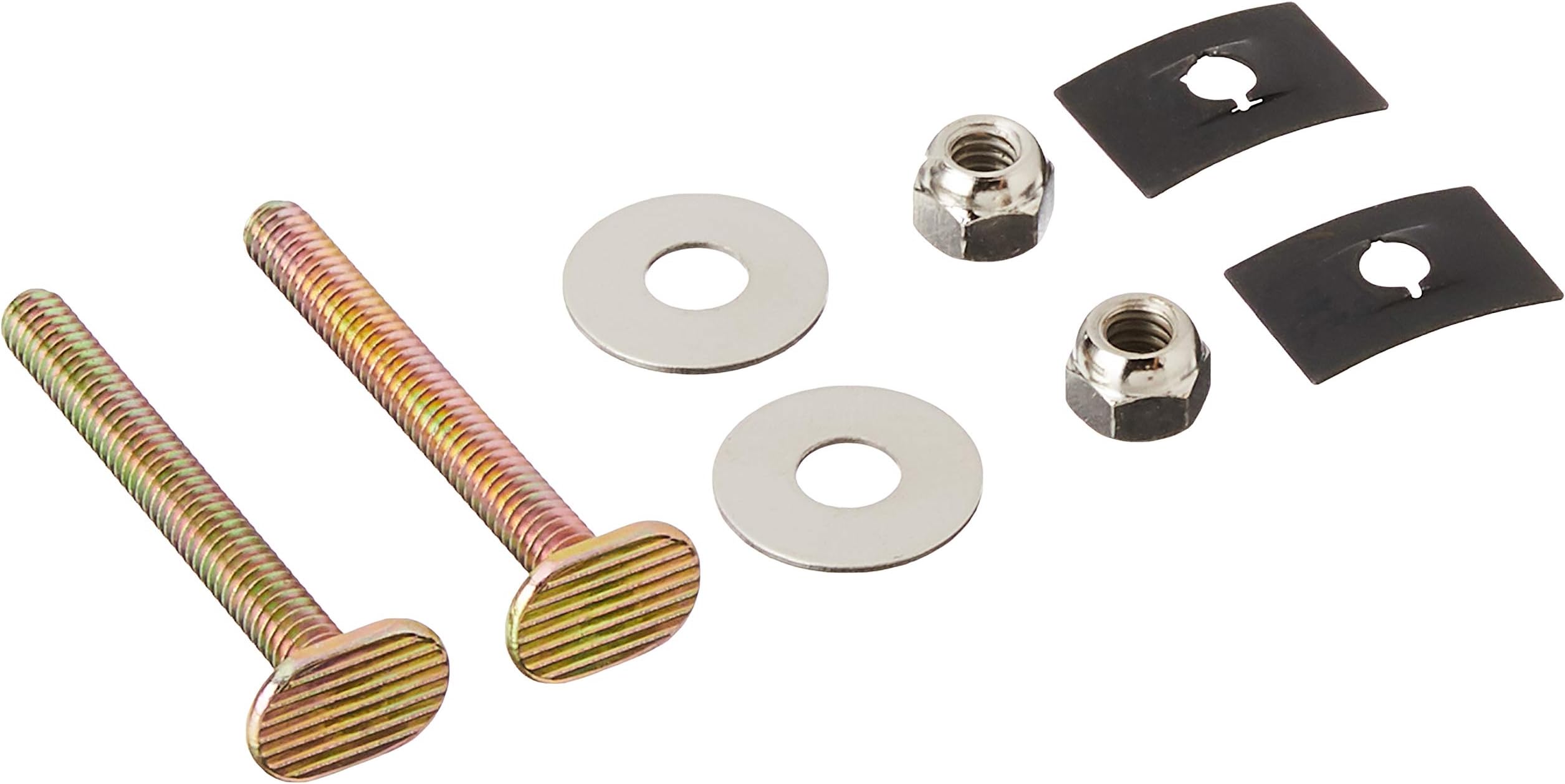 DANCO Brass Closet Bolts with Nuts and Washers Toilet Bolt Set, 1/4 inch x 2-1/4 inch, Brass, 2-Set (80156)