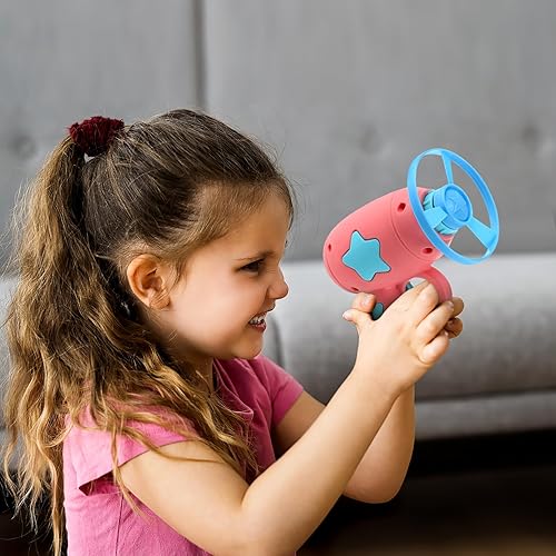 Miniatura 9 de Alipis Juguete de caza de gato, 1 juego de juguete divertido para gatos, disparador de disco interactivo, disparo, lanzador de discos voladores para