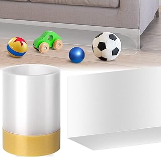DxJ Cuttable Under Couch Bed Blocker 118",Toy Blockers for Pets,Stop Things from Going Under Sofa Bed and Other Furniture - Hard Surface Floors Only(Clear)
