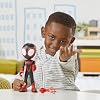 Marvel Spidey and His Amazing Friends Büyük Boy Miles Morales: Spider-Man Figürü, 22,5 cm'lik Aksiyon Figürü, Okul Öncesi Oyuncakları