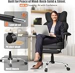 Big et Président du Bureau de haut niveau, Président du bureau de direction avec l ' appui de Lumbar400bls Comfy Chaises d'ordinateur inclinables ergonomiques haut dossier, Roues pivotantes et repose-pieds rétractables
