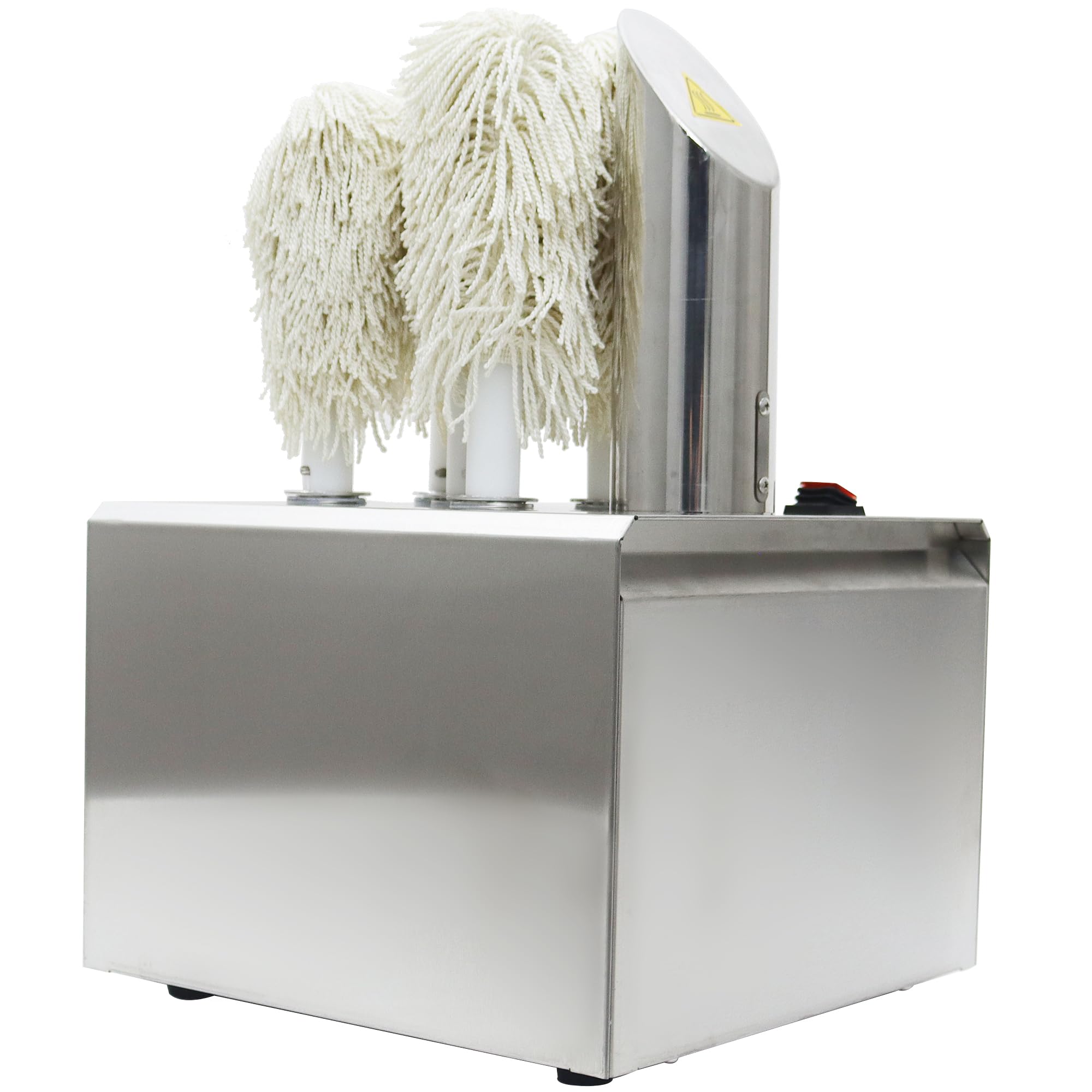 HQHAOTWU Wine Glass Polisher Machine Electric Glass Wiping Machine with 5 Microfiber Brushes Commercial Automatic Red Wine Glass Cup Cleaning Machine 25 cups/min Wine Glass Polishing Machine 110V