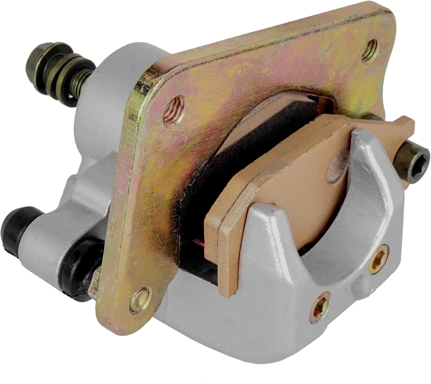 Caltric Rear Brake Caliper with Pads Compatible with Yamaha Wolverine 450 Yfm450 Yfm 450 4X4 2006-2007