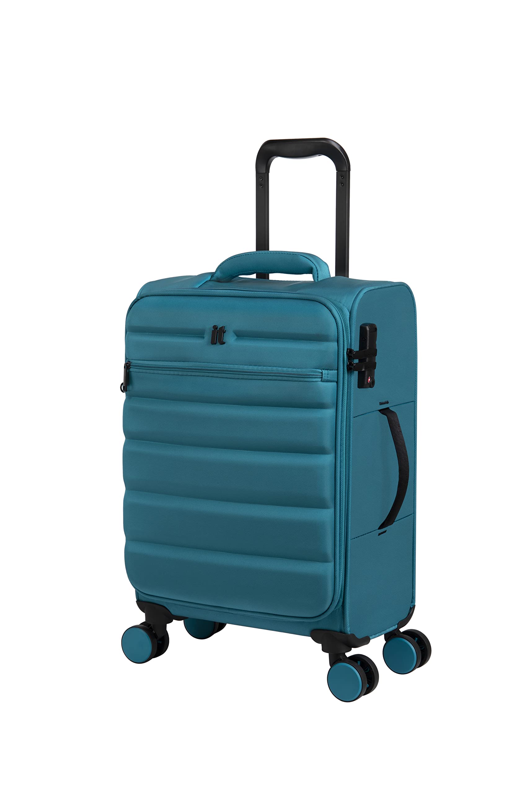 Census-Teal Blue Cabin-55cm Softsided 8 Wheel Trolley Bag with TSA Lock Carry-on Luggage-image-14