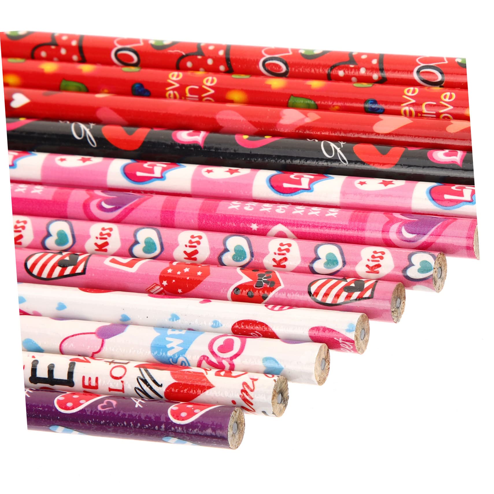 SHINEOFI 5 Sätze Bleistift Ergonomische Stifte Schulsachen Mitgebsel Schulanfang Schul Sachen Fleecestoff Kinderstifte Schöne Musterstifte Bürobedarf Schülerbedarf Holz 48 Stück * 5