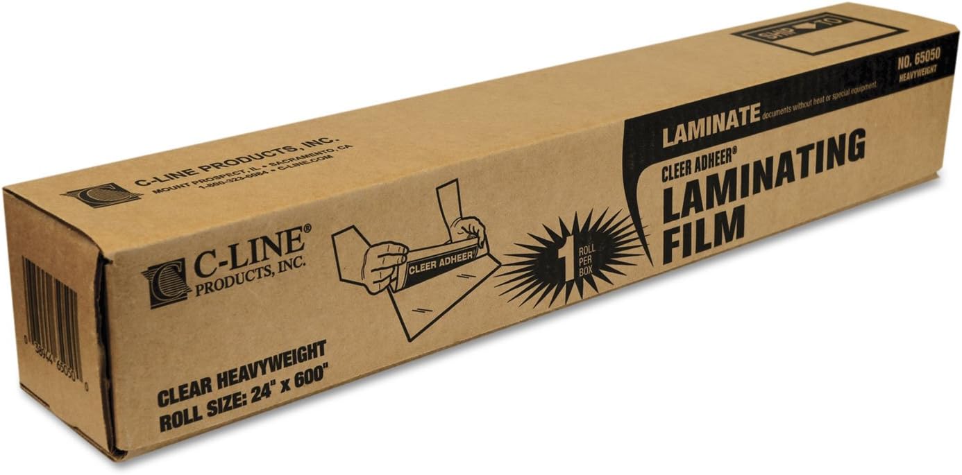65050 Cleer Adheer Self-Adhesive Laminating Film, 2 mil, 24-Inch x 50 ft. Roll