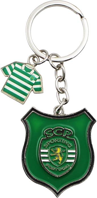 Dupla Official Sporting CP Keychain with Club Crest and Green Jersey Charm
