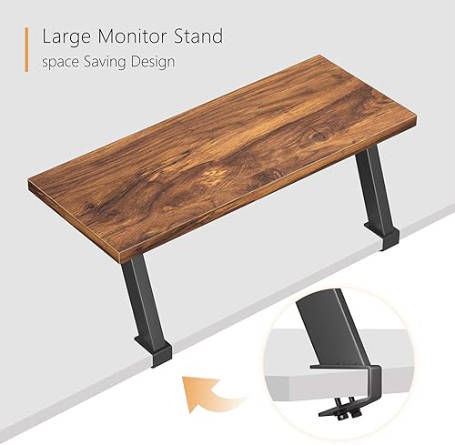 Miniatura 5 de CubiCubi Escritorio en forma de L escritorio esquinero para computadora con soporte grande para monitor mesa de escritura para oficina en casa