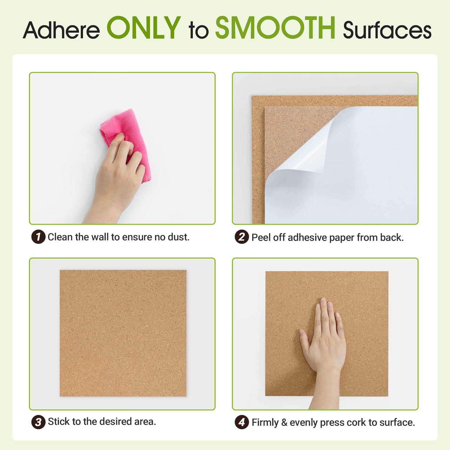 AKTOP Cork Board Bulletin Board 12x12, 1/2" Thick Cork Board Tiles 12 Pack, Small Square Pin Board for Wall, Self Adhesive Corkboards with 120 Push Pin Wood Clips for School, Home & Office