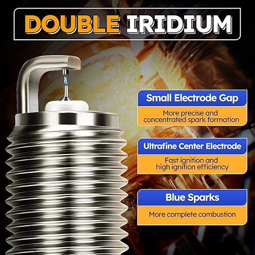 Miniatura 3 de 6 bujías de iridio doble 41-109 para Buick Enclave LaCrosseCadillac ATS CTS SRX STS XTSChevy Camaro Colorado Equinox Impala MalibuGMC Acadia Canyon