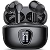 Cuffie Bluetooth, Auricolari Bluetooth 5.4 con Stereo HiFi, Cuffie Wireless in Ear 4 Mic ENC Cancellazione Rumore, 40 Ore, LED Display, USB-C, IP7 Impermeabili Cuffiette Sport per iOS Android, Nero