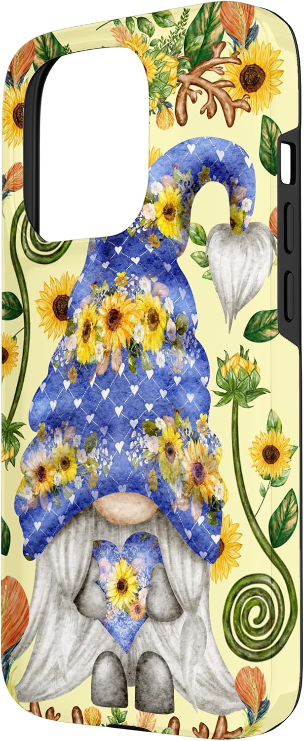 Spring Flower Mom Pattern For Summer Cute Sunflower Gnome Case for iPhone 15 Pro