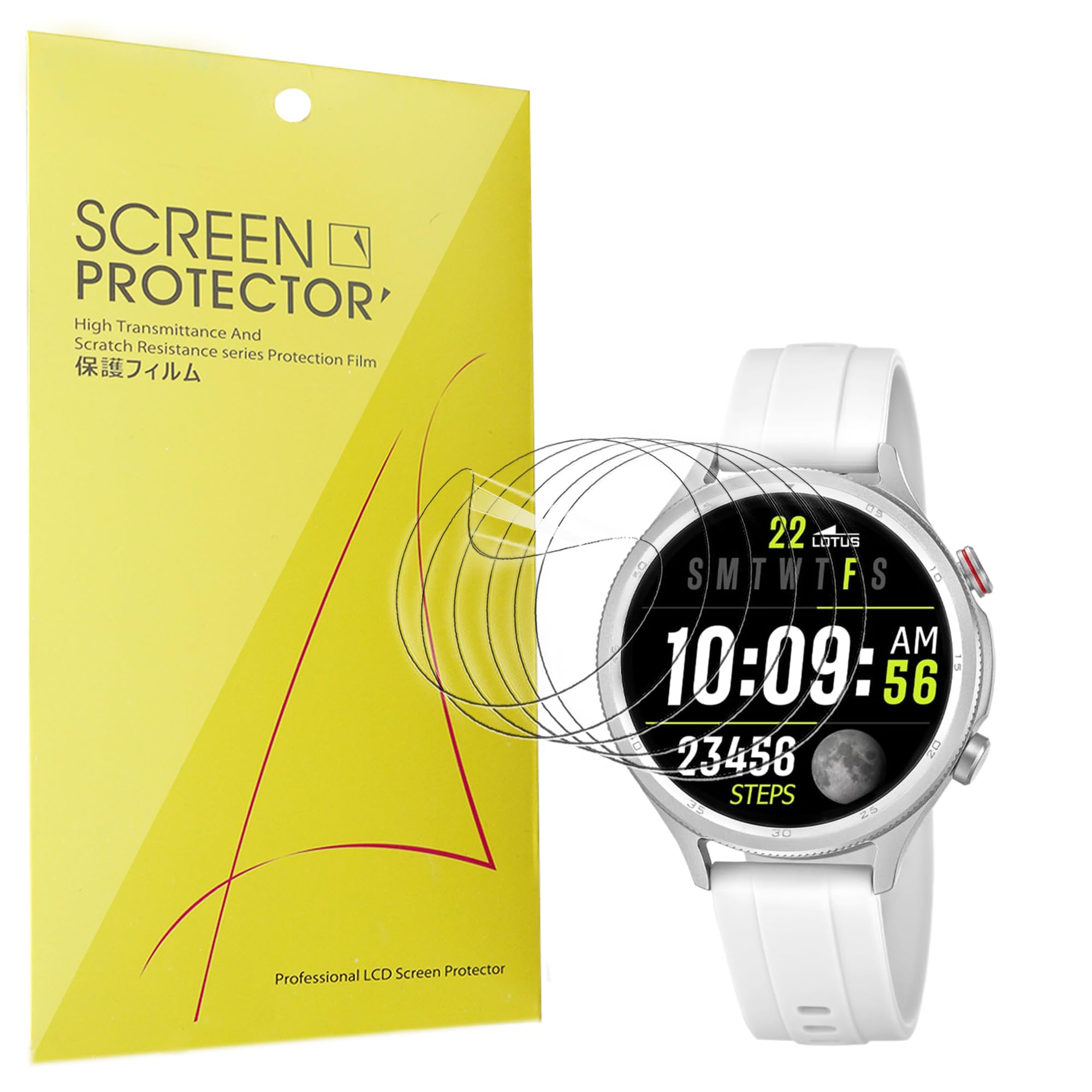 Lamshaw Protectores de Pantalla para LOTUS Reloj Inteligente-Compatible con LOTUS 50203 Smartwatch -Película TPU Suave Transparente HD-Fácil Instalación Sin Burbujas (6Piezas)