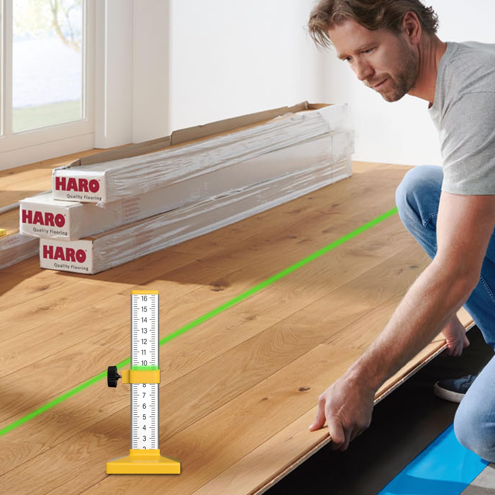 Regla Genérica Para La Colocación De Baldosas En Albañilería, Regla De Marcado De Precisión De Altura Igual Con Escala Graduada, Reglas De Nivelación Horizontal Para Suelos De Baldosas Cerámicas