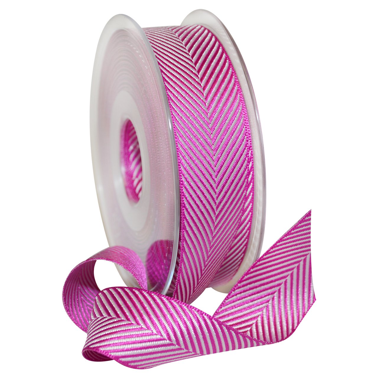 Ruban de décoration à chevrons fuchsia Morex Ribbon pour sublimer vos événements