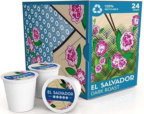 Atlas Coffee Club - Cápsulas de café tostado oscuro - El Salvador, 100% reciclable, café premium de origen único, caja de 24 ct