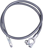 Cartman 4 AWG 37-Inch Negative Battery Cable - Tin-Plated Copper Lugs, Ultra-Flexible Boat Wire for Cars & Marine