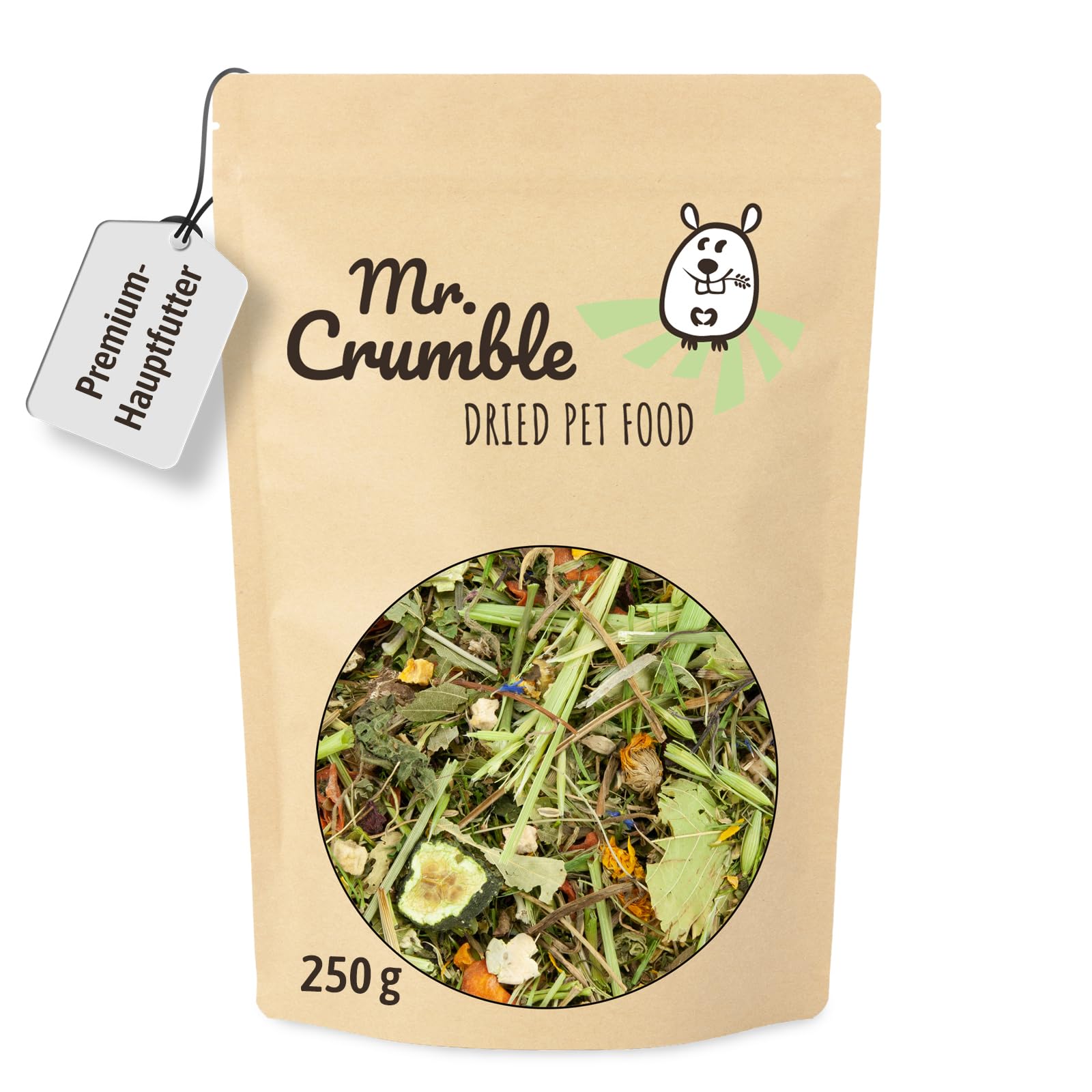 Mr. Crumble Maxi Struktur-Futter-Set getreidefrei für Kaninchen & Kleintiere – natürliches Futter & Snacks – handgemachte Leckerlies, Kräuter & Blüten – gesundes Ergänzungsfutter Made in Germany