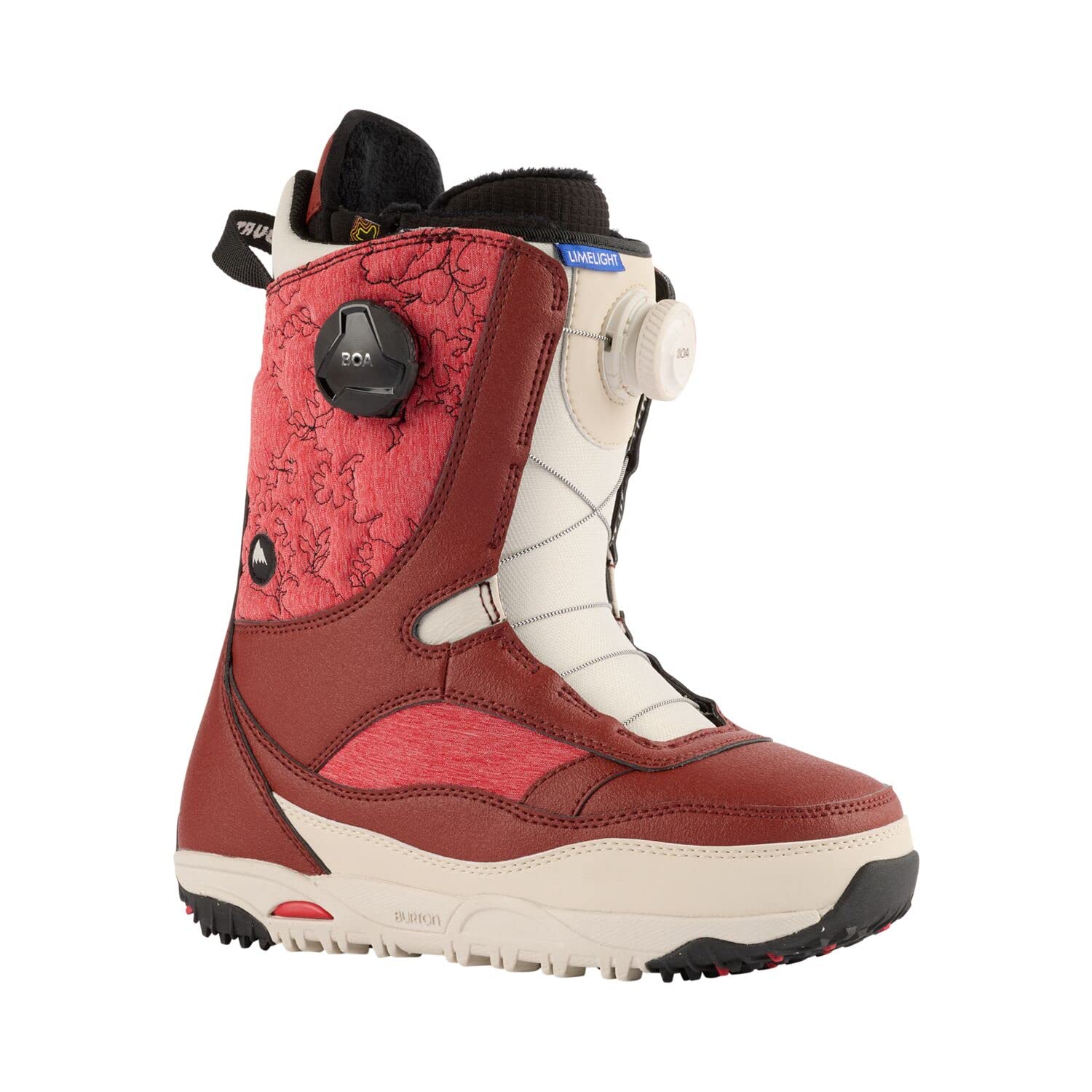 Burton Limelight BOA Womens Snowboard Boots Red/Stout White 7.5