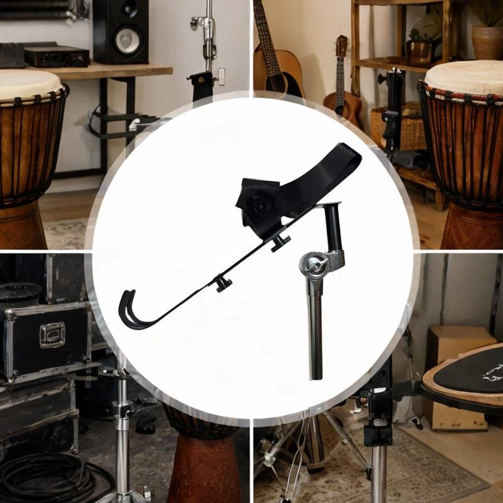 Supporto per Batteria Regolabile per Donne, Salvaspazio, Portatile, Accessori per Strumenti Musicali, con Tubo Da 21 Mm