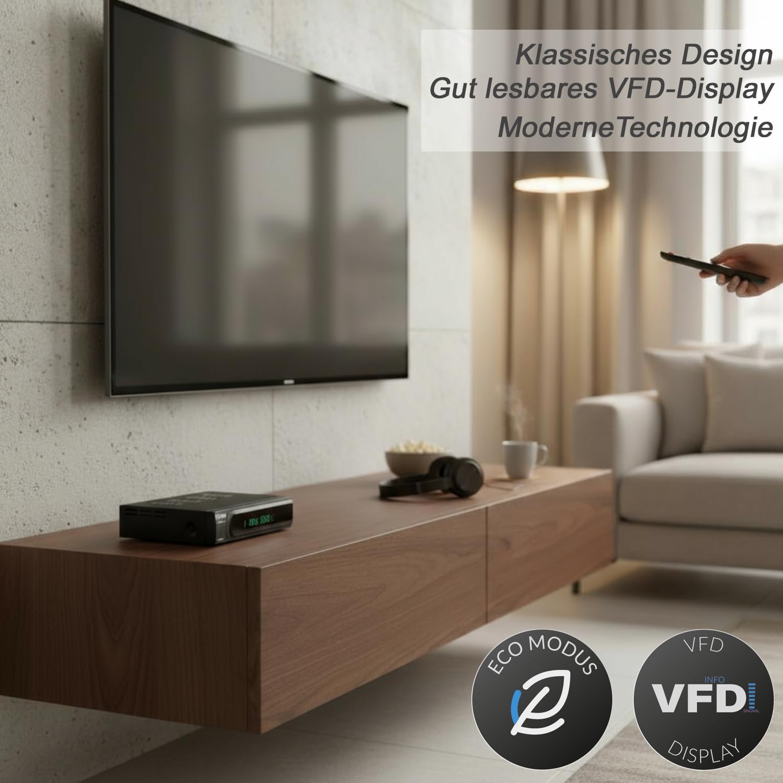 Comag HD 55 VFD Sat- Receiver Full HD 1080p, HDMI & SCART, Unicable Unterstützung, VFD Display, vorinstallierter Satelliten Receiver Astra/Hotbird