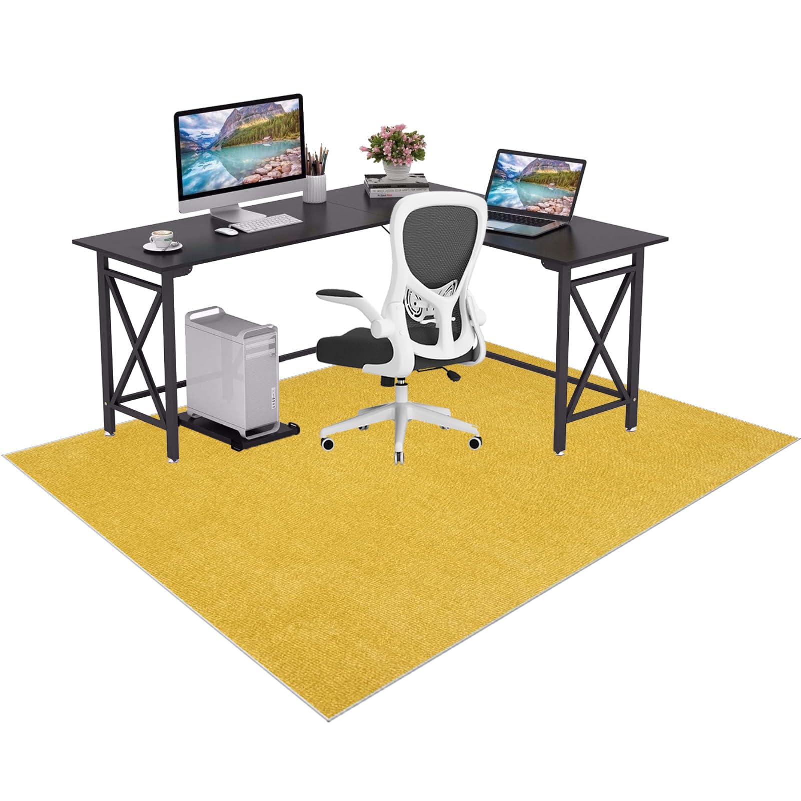 Office Chair Mat for Carpet Non-slip Floor Gaming Chair Mat for Wooden Floors Carpet Protectors Chair Mat Desk Chair Mats Rectangular Floor Protectors for Chairs Computer Chairmat 80 x 100 cm