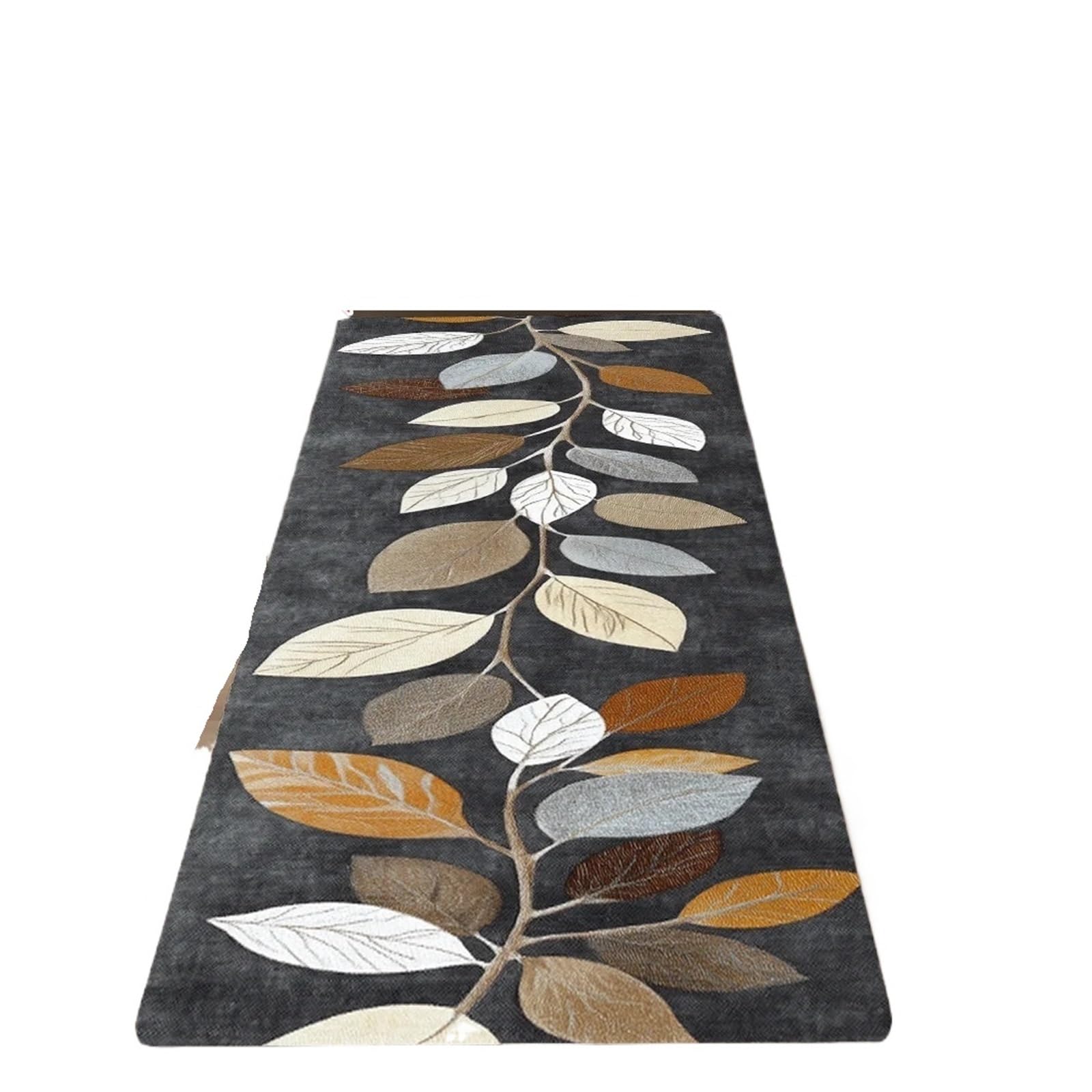 Tapis de cuisine dégradé motif feuilles 50x150cm pour salon