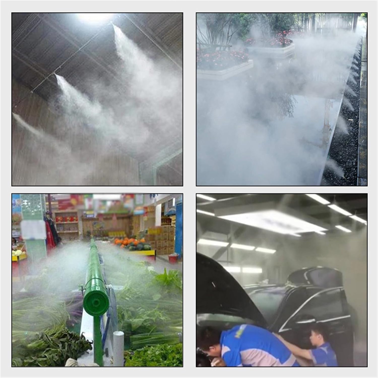 50pcs/pack Brass Misting Nozzles Replacement Heads for Outdoor Cooling System, High Pressure Atomizing Misting Sprayer with Filter for Patio Lawn, Landscaping, 10/24 UNC(Gold,0.3mm)