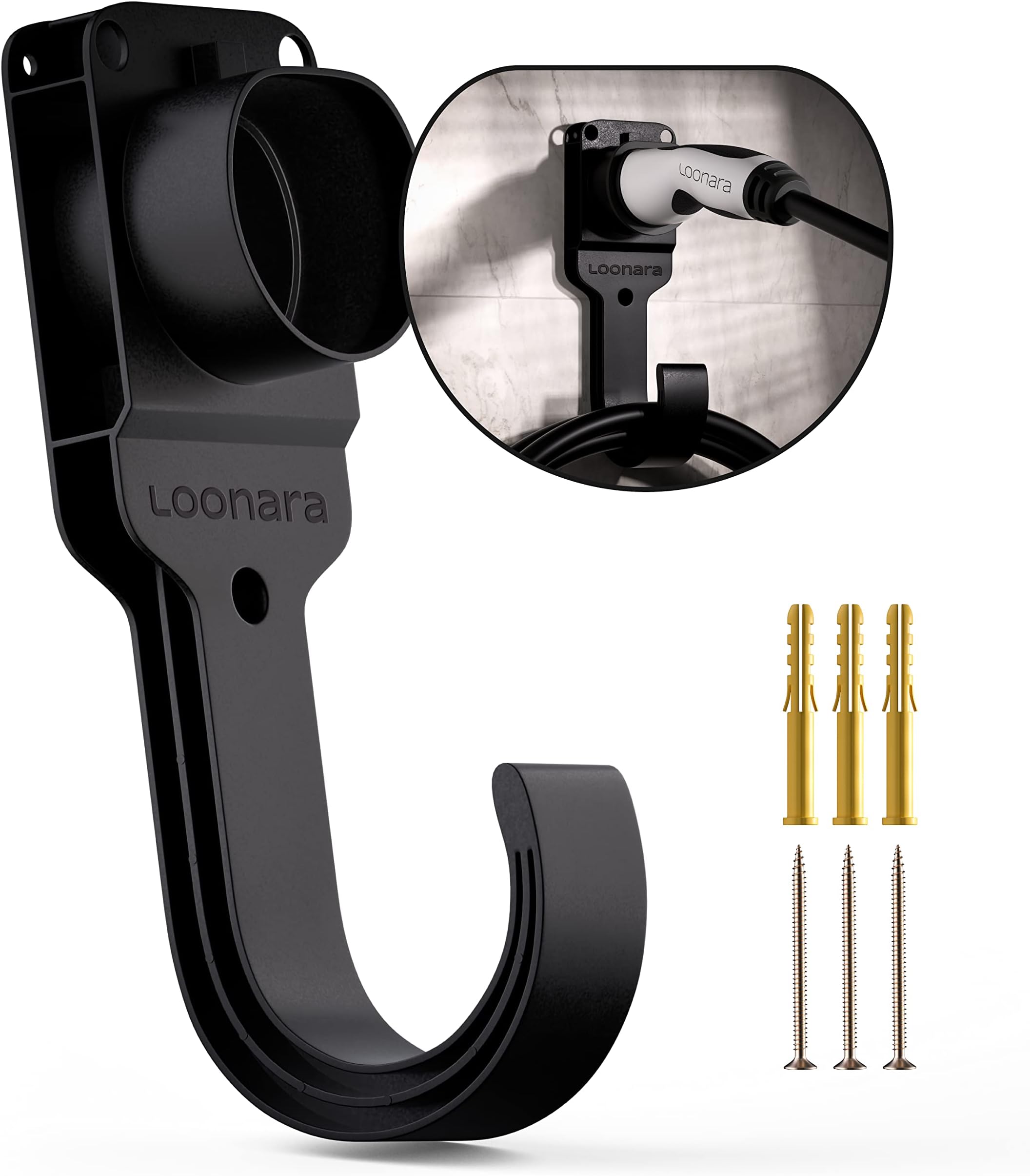 Ladekabel Wandhalterung Edelstahl - Für Elektroauto Kabel Aufbewahrung