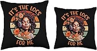 Vista 3 de Locs Afro Dreadlocks Love Natural Beauty Hair It's the Locs for Me Afro Hair - Almohada negra de niña africana americana, 18 x 18 pulgadas