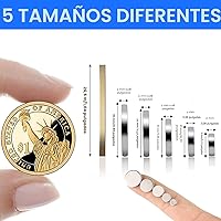 Vista 3 de DIYMAG Imanes pequeños de tierras raras, paquete de 40, 5 tamaños, imanes de neodimio para refrigerador, bricolaje, manualidades, cocina y oficina