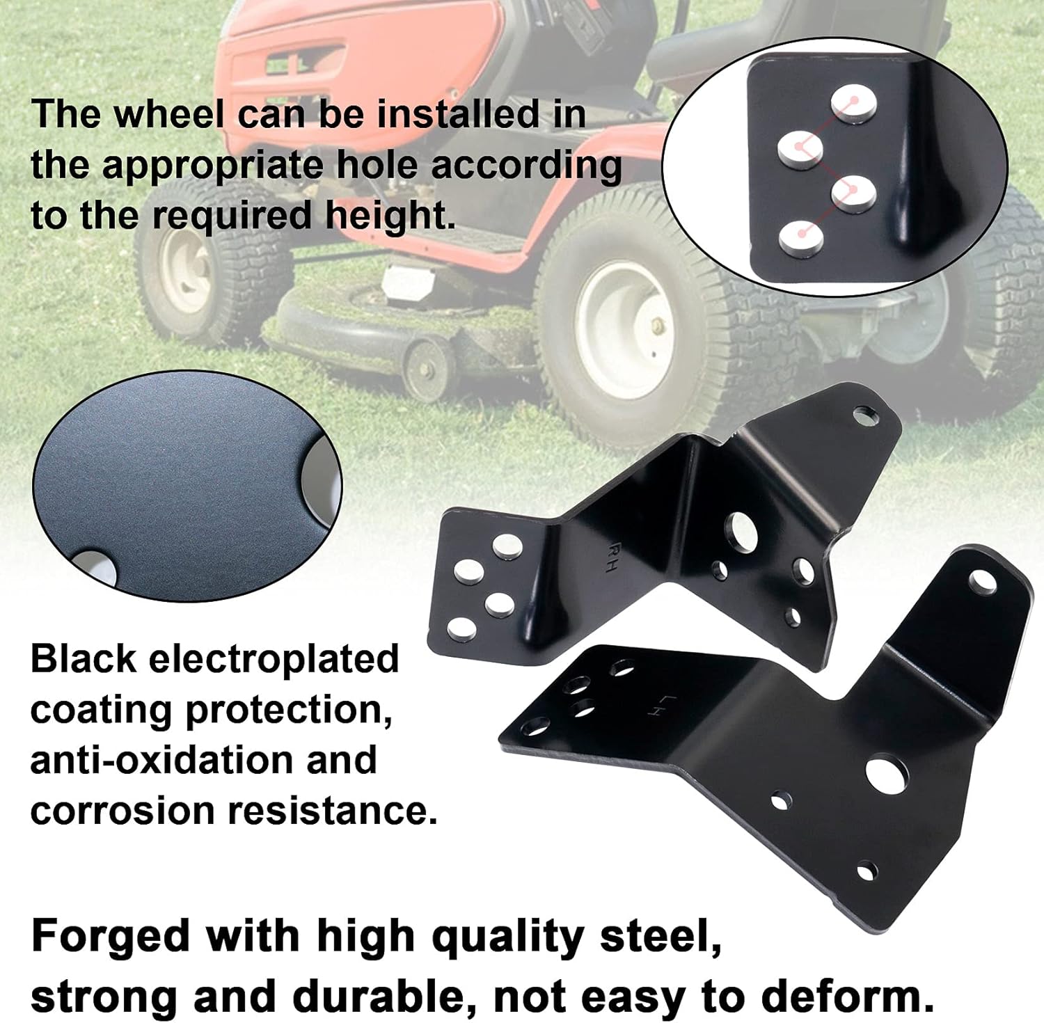 KOOTANS 42" Deck Gauge Wheel Bracket Kit for Husqvarna AYP Poulan Ariens Craftsman 532181040 525509501 YTH22V42 YTH2042 YTH18542 GWN42B Lawn Mowers and Tractors