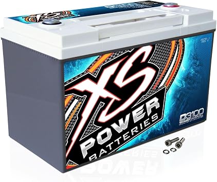 XS Power D3100 XS Series 12V 5,000 Amp AGM High Output Battery with M6 Terminal Bolt