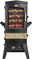 MASIONBACKYARDS Vertical Electric Smoker with Cover, Meat Probe & 4 Grates - 633 Sq In, LED Temp Control for Ribs, Brisket, Chicken