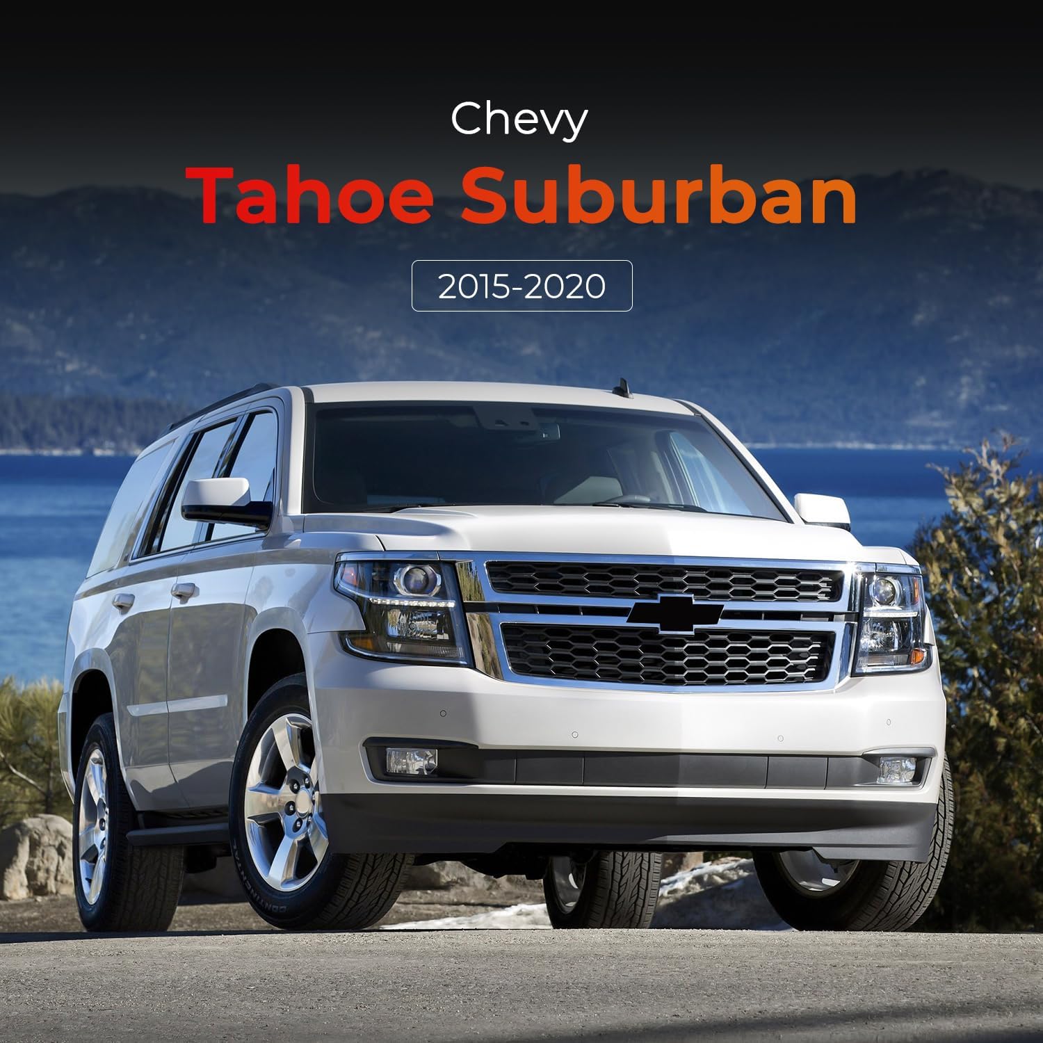 Front Honeycomb Bumper Grille Grill Compatible with 2015-2020 Chevy Tahoe Suburban Replacement for 84724083