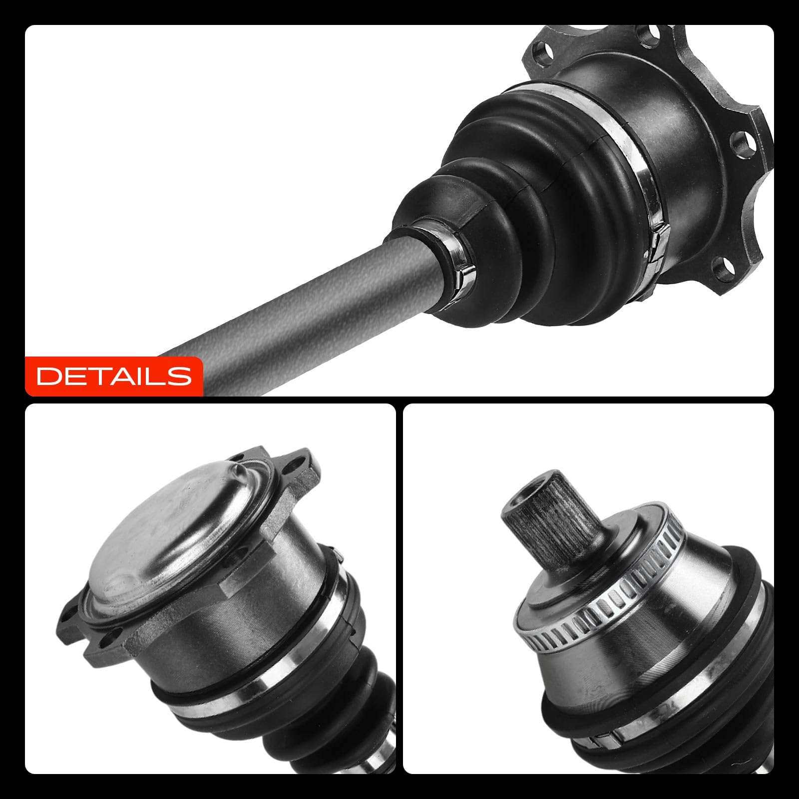 Frankberg Eje motriz Eje de transmisión Caja de cambios manual ABS Ring Eje delantero Compatible con A4 8D2 A4 Avant 8D5 A6 4B2 A6 Avant 4B5 Superb I 3U4 P.a.s.s.a.t 3B2 Replace# 8D0407272BB