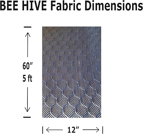 Miniatura 4 de KARBXON - 12 pulgadas - Tejido de colmena - Tela de aramida de fibra de carbono - Azul - 3K - 8.47 ozmetro - Tejido de colmena - Tela de tela de