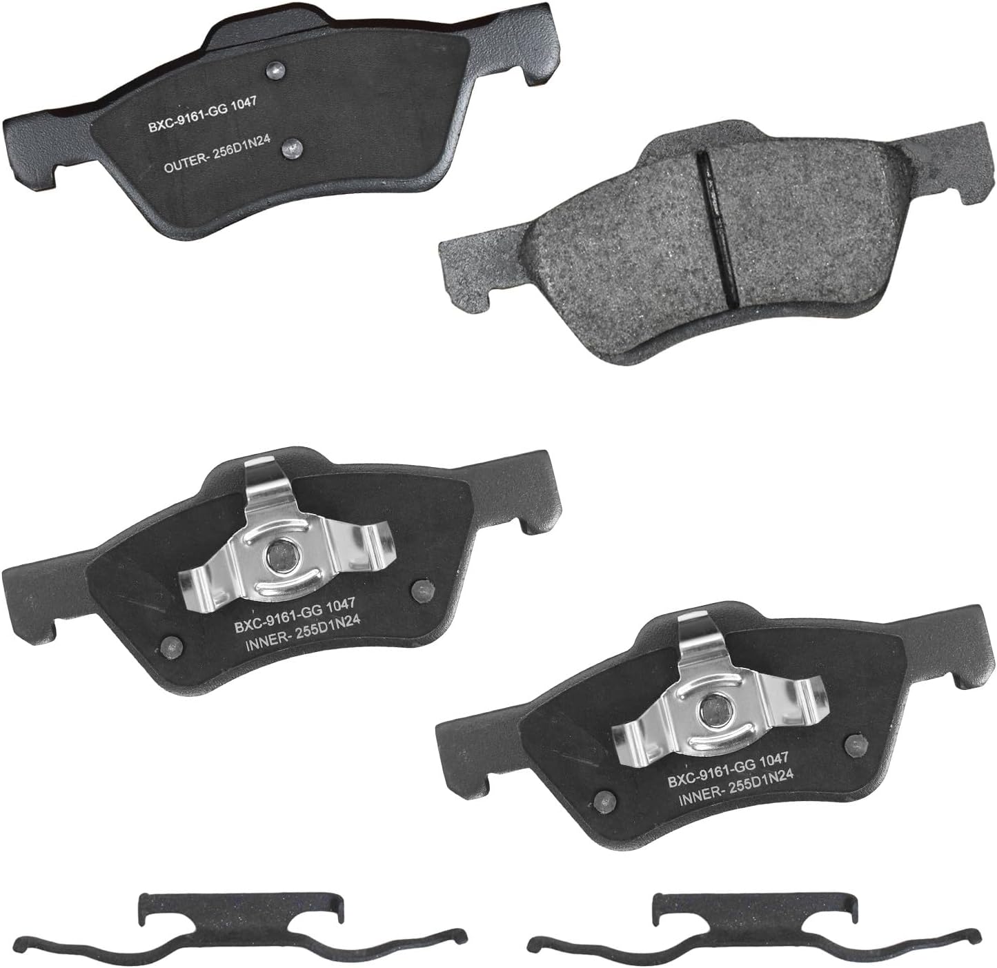 Premium SBC1047 Ceramic Front Brake Pads for Ford Escape 2011-2005, Mazda Tribute 2006-2005, Tribute 2011-2008, Mercury Mariner 2011-2005 (select trims only)