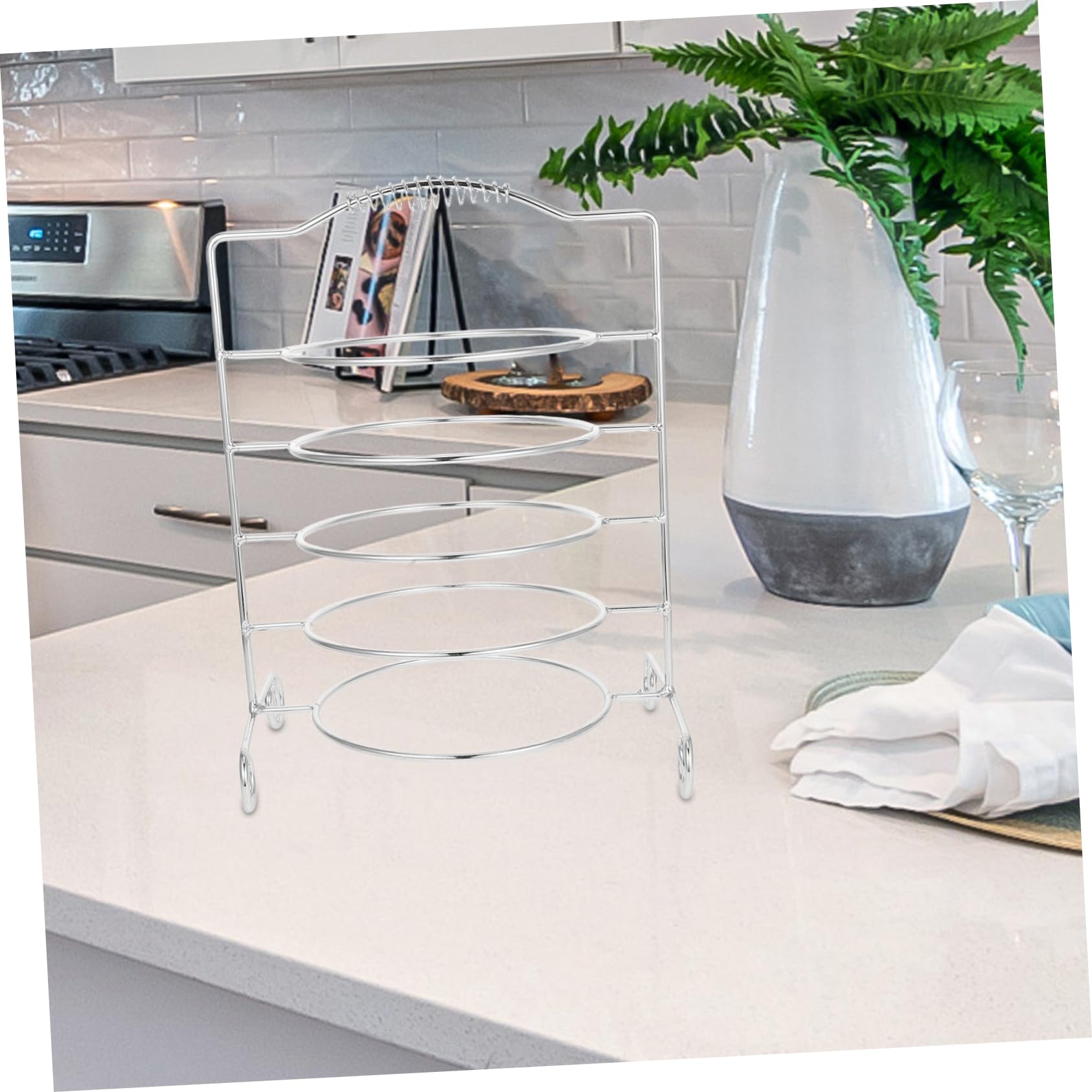 Cabilock Soporte De Hierro De 5 Niveles Para Bandeja De Barbacoa, Expositor De Alimentos, Bandeja De Servir De Mesa, Soporte Para Restaurante, Bufé, Fiesta, Hogar, Cocina.