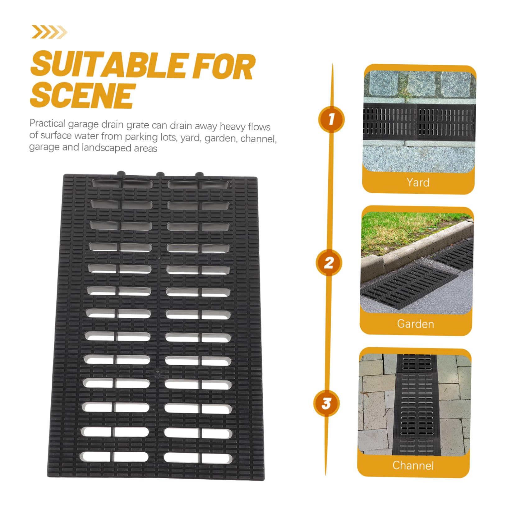 DOITOOL Rejilla De Drenaje De Plástico para Jardín Y Cocina Cubierta De Alcantarilla con Alta Capacidad De Carga Y Fácil Limpieza Ideal para Garajes Patios Y Áreas Exteriores 7.87X7.87X0.87