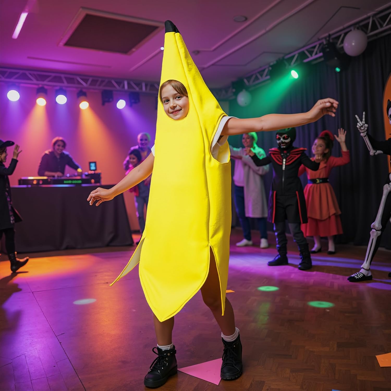 Tao-Ge Banana Costume Kids Boys Girls Halloween Toddler Kid Banana Fortnite Costume Peely Banana Outfit for Children - Image 5