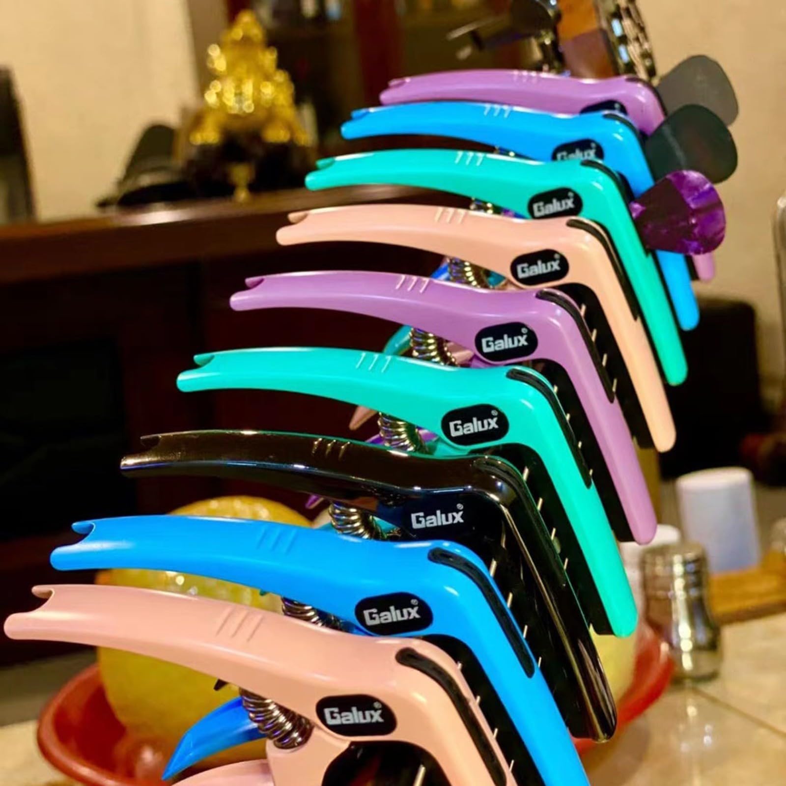 Capodastre Réglable Pour Guitare Acoustique - Boucle Largeur Ajustable, Coussinets Caoutchouc - Couleurs Assorties (noir, Doré, Vert, Rose, Violet)